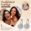 DESIGNICE white gold plated leverback rose drop earrings, 7