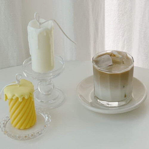 Servierplatte aus Glas mit Perlenmuster, 8,5 cm 1