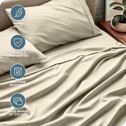 Ultra-Soft Microfiber Queen Sheet Set 4-Piece 2