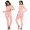 Intimo termico da donna, set di intimo lungo con scollo rotondo e strati base sottili 6