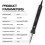 100W Digital Electric Soldering Iron Kit with Temperature Control LCD Display for Electronics  Black US Plug 2