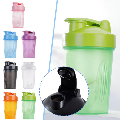 Μπουκάλι αναδευτήρα πρωτεΐνης 400ml - με μπάλα ανάμειξης, κίνητρα, στεγανό, 1
