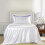 Ensemble de draps en satin pour lit double – 4 pièces en polyester 2