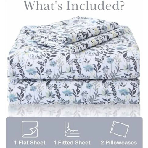 Silver Grey Cheetah Print Twin Sheet Set 1