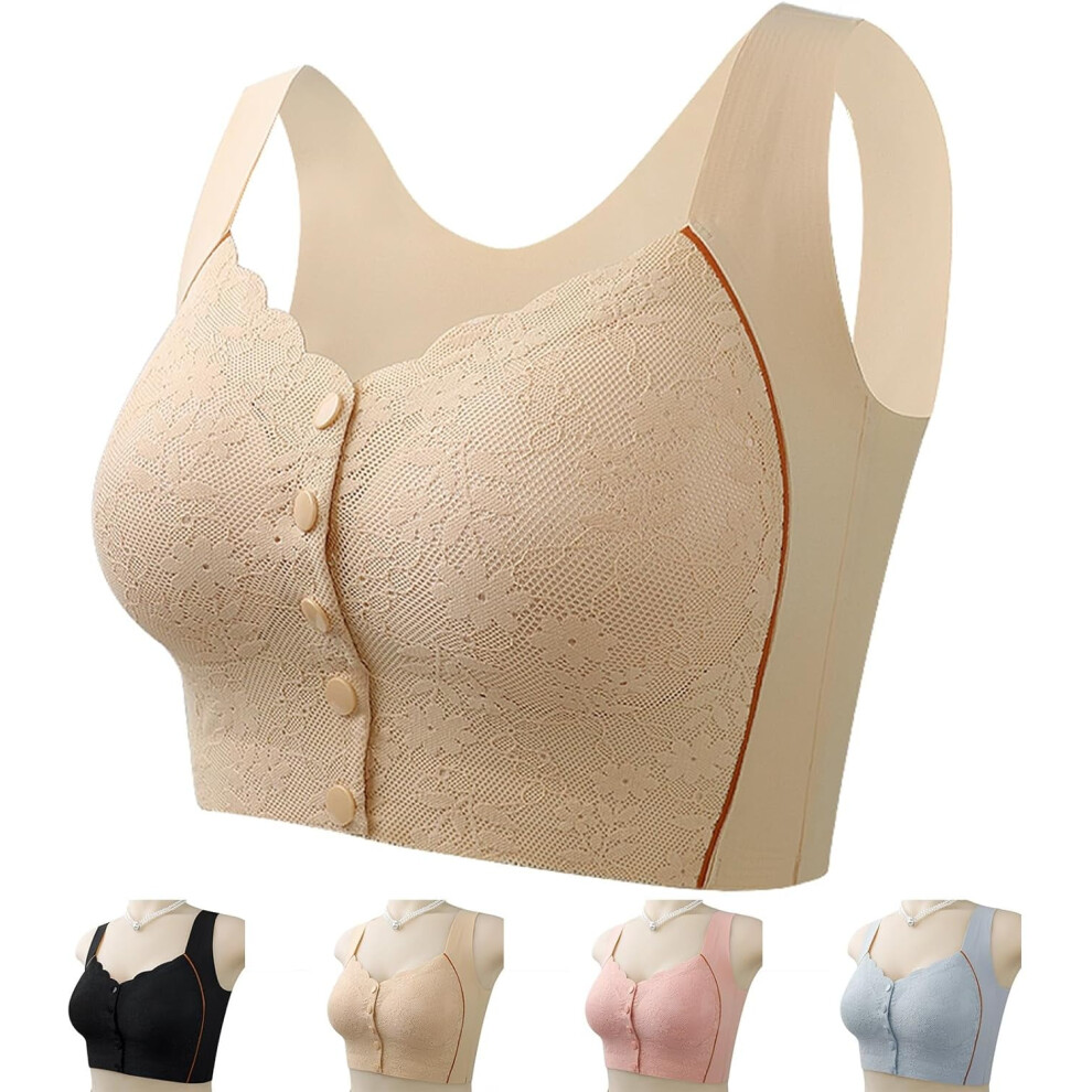 Bustella Bras for Women Front Closure, Button-Up Comfy Shaping Posture Corrector Bra, Soft Cooling Fabric
