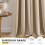 Cortinas opacas beige de 40x78 pulgadas, 2 paneles, térmicas 4