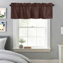 Vintage Brown Cowboy Texture Rod Pocket Valance 42x12 in