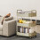 3-Tier Rolling Kitchen Storage Cart with Handles and Wheels 6