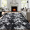 Black White Grey Bedroom Rug 4x6 Ft Soft Plush 1