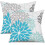 Set van 2 waterdichte polyester kussenhoezen (24x24 inch) 1