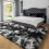 Black White Grey Bedroom Rug 4x6 Ft Soft Plush 3