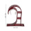 4 Pcs Ceiling Closet Rod Bracket Curtain Rods for Mount Red 2
