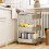 3-Tier Rolling Kitchen Storage Cart with Handles and Wheels 5