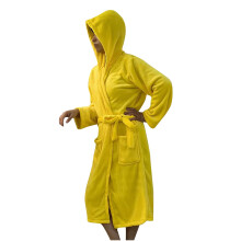 Halate de baie pentru femei și bărbați, lenjerie de pat, flanel, cămașă de noapte cu glugă, pijamale, halat de baie, pijamale lungi, galben