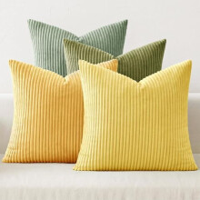 Housses de coussin à rayures bohèmes 45 x 45 cm, lot de 4