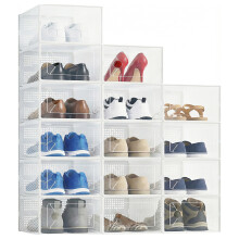 Boîtes à chaussures empilables transparentes EDX, lot de 15
