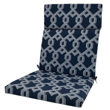 Water-Resistant Outdoor/Indoor Seat & Back Cushion Set – Removable Cover, Waterproof & Fade-Resistant, Compatible with Patio Dining Chairs
