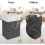 Coș de rufe pliabil 125L cu material impermeabil 4