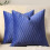 Fodere per cuscini in velluto a righe blu, 20x20 cm, confezione da 2 1