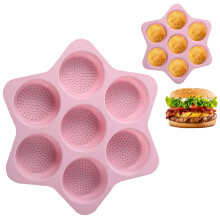 Moule à hamburger en silicone à 6 cavités