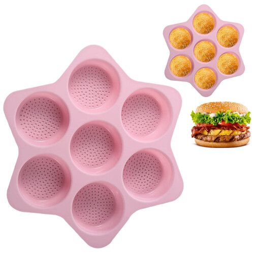 Moule à hamburger en silicone à 6 cavités