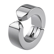 1Pc Men Titanium Steel Round Non-Pierced Ear Cuff Clip Earring Pendant for Party Club