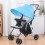 Stroller Sun Shield, Lycra, Waterproof, Universal Fit, Black 3