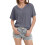 Γυναικεία Casual T-shirts με V λαιμόκοψη, κοντομάνικα, χαλαρή εφαρμογή, καλοκαιρινά, 1