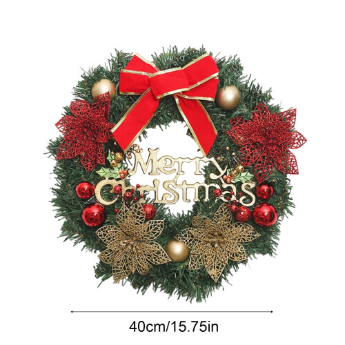 Couronne de Noël en PVC, 40 cm, 1 pièce 2