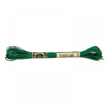 Colorful Metallic Embroidery Floss Cross Stitch Needlework Thread, 8 Meters 12 Strands Metallic Green