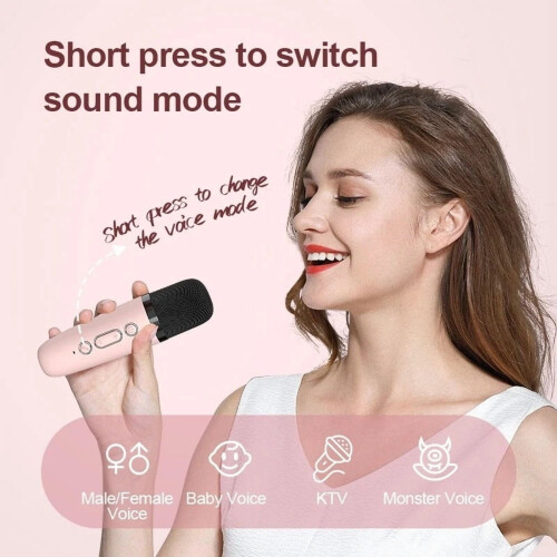 Draagbare Bluetooth-karaokespeaker met draadloze microfoon 2