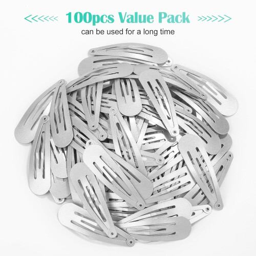 Agrafe metalice cu capse, 5 cm, 100 buc., argintii 1