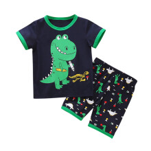 Seturi de pijamale cu mânecă scurtă pentru bebeluși băieți, cu imprimeu de dinozauri, pentru copii mici