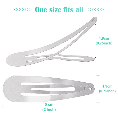 Agrafe metalice cu capse, 5 cm, 100 buc., argintii 2