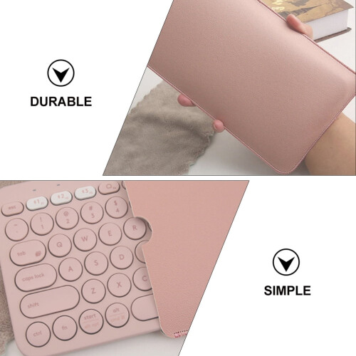 Durable PU Keyboard Sleeve Pink Protective Cover Portable and Compact 2