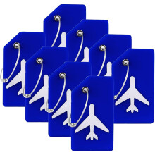 8 Pack Silicone Luggage Tag for Suitcases with Stainless Loop, TSA Approved, Privacy Protection Travel Essentials Bag Tags by Gostwo, Mixed Color