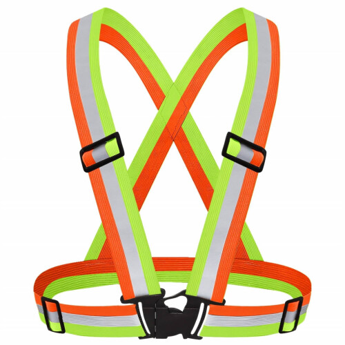Reflective Running Vest Adjustable Shoulder Straps 10x20x4cm