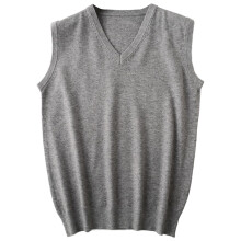 Męski sweter z dekoltem w serek, dzianinowy, ciemnoszary, XXXL
