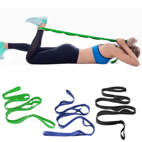 Not-Elastics Stretch Strap Stretch Strap for Women & Man Exercise, 10 Loop Yoga Strap Nonelastic Strap Stretching Strap 1