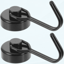 4pcs Heavy-Duty Magnetic Hooks – Swivel, Wreath, Bathroom, Garage Hangers – Alloy, Compatible with Steel Surfaces