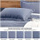 Full/Queen dynesett blå – lett polyester 5