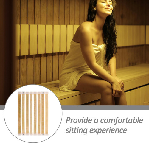 OFFIGAM Sauna Backrest For Bathroom Beige Bamboo Plastic 1Set 2