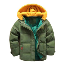 Veste d'hiver chaude à manches longues pour bébés garçons et filles, avec capuche amovible et matelassée.