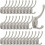 Lot de 32 crochets doubles en zinc avec 64 vis 1