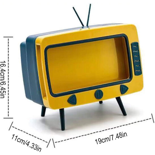 TV-formad näsduksask med telefonhållare 1