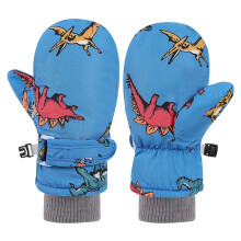 AWZXDE Kids Gloves Warm Toddler Winter Skiing Gloves Cartoon Design Mittens For Baby Girls And Boys Outdoor Play Sky Blue