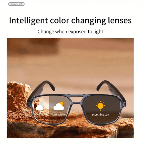 Óculos inteligentes com lentes adaptáveis unissex para dia e noite. 1