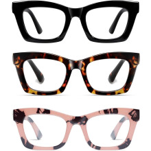 Lunettes de lecture style Oprah pour femmes et hommes, bloquent la lumière bleue, monture carrée pour ordinateur avec charnière à ressort
