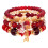 Set di 4 braccialetti boho con perline e cristalli 1
