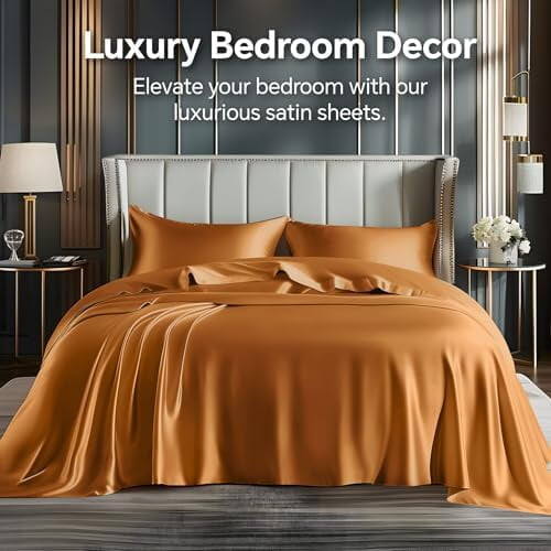 Satin sengetøjssæt queen size 4 dele 1